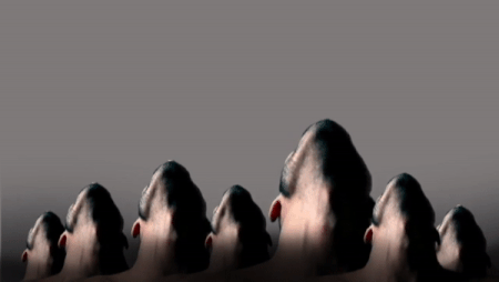 Diasporados. mixed media drawing and paintings by Arnaldo Drés González